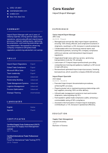 Import/Export Manager CV Template #3