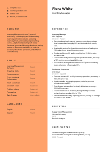 Inventory Manager CV Template #19