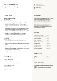 Regional Operations Manager Resume Template #13
