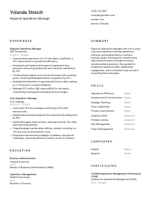 Regional Operations Manager Resume Template #2