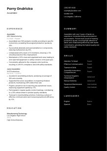Assembler Resume Template #3