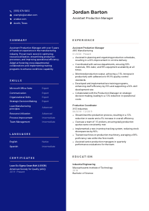 Assistant Production Manager CV Template #3