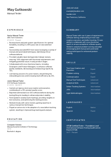 Manual Tester CV Template #15