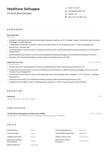 Assistant Brand Manager CV Example