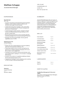 Assistant Brand Manager CV Template #1
