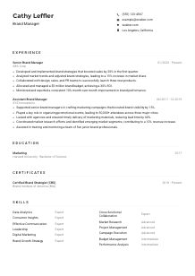 Brand Manager CV Example