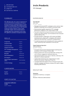 PPC Manager CV Template #3