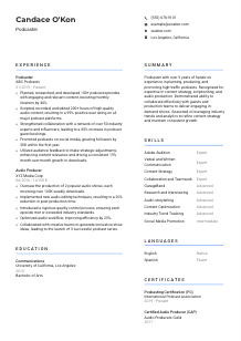 Podcaster Resume Template #10