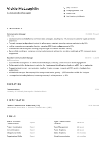 Communication Manager CV Example