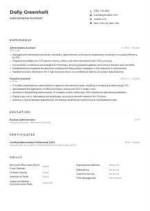 Administrative Assistant CV Example