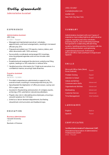 Administrative Assistant CV Template #3