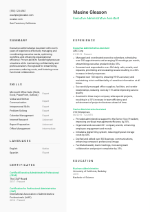 Executive Administrative Assistant Resume Template #14