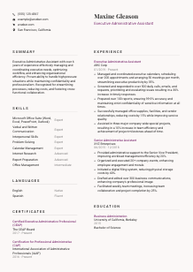 Executive Administrative Assistant Resume Template #20