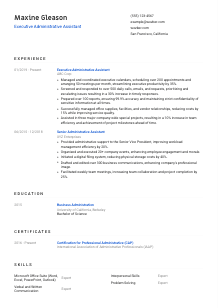 Executive Administrative Assistant Resume Template #8