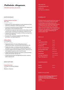 HR Administrative Assistant CV Template #22