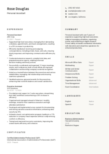 Personal Assistant CV Template #2