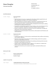 Personal Assistant CV Template #1