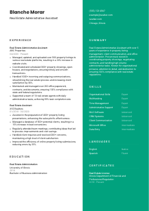 Real Estate Administrative Assistant Resume Template #16