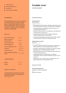 Virtual Assistant Resume Template #3