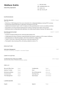 Data Entry Specialist Resume Example