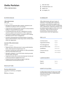 Office Administrator Resume Template #2