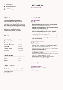 Office Administrator Resume Template #3