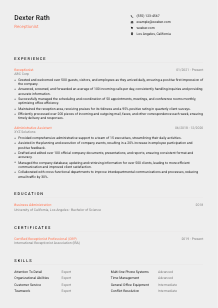 Receptionist CV Template #3