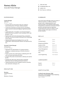 Associate Product Manager Resume Template #1
