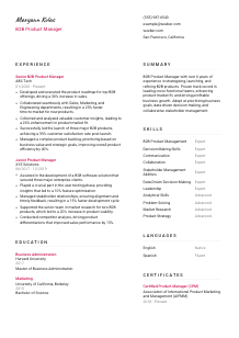 B2B Product Manager Resume Template #2