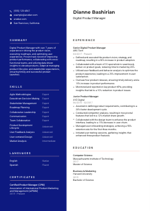 Digital Product Manager Resume Template #21