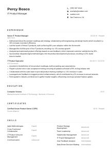 IT Product Manager CV Example
