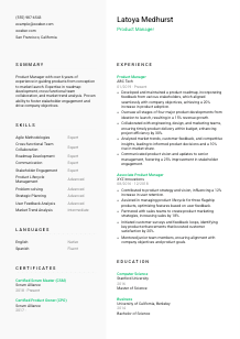 Product Manager Resume Template #14