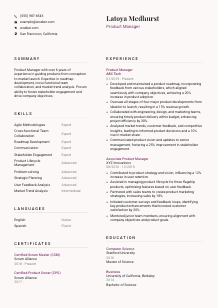 Product Manager Resume Template #20