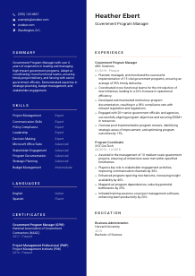 Government Program Manager Resume Template #3