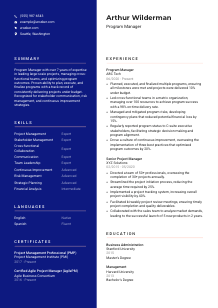 Program Manager CV Template #3
