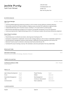 Agile Project Manager Resume Template #9