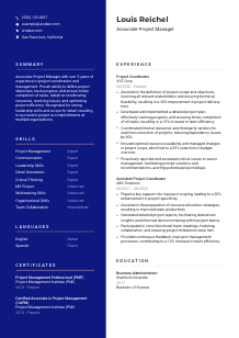 Associate Project Manager Resume Template #3