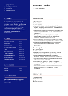 IT Project Manager Resume Template #21