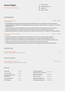 Roofing Project Manager Resume Template #23
