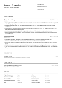 Technical Project Manager Resume Template #2