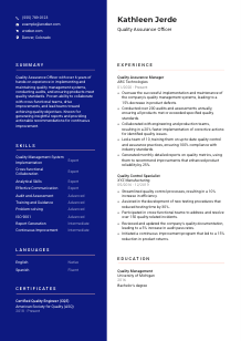 Quality Assurance Officer Resume Template #21