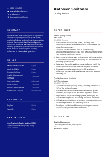 Quality Auditor CV Template #21