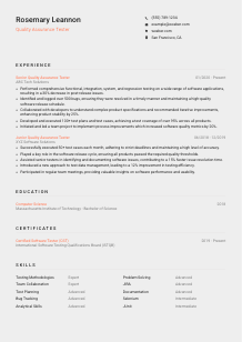 Quality Assurance Tester Resume Template #23