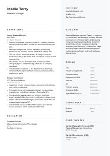 Release Manager CV Template #12