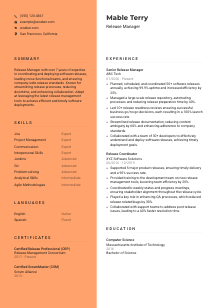 Release Manager CV Template #19
