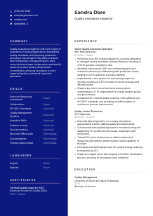Quality Assurance Inspector Resume Template #21