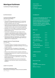Commercial Property Manager CV Template #16
