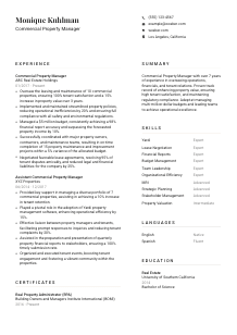 Commercial Property Manager Resume Template #7