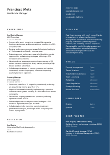 Real Estate Manager Resume Template #2