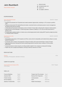 Real Estate Analyst Resume Template #3